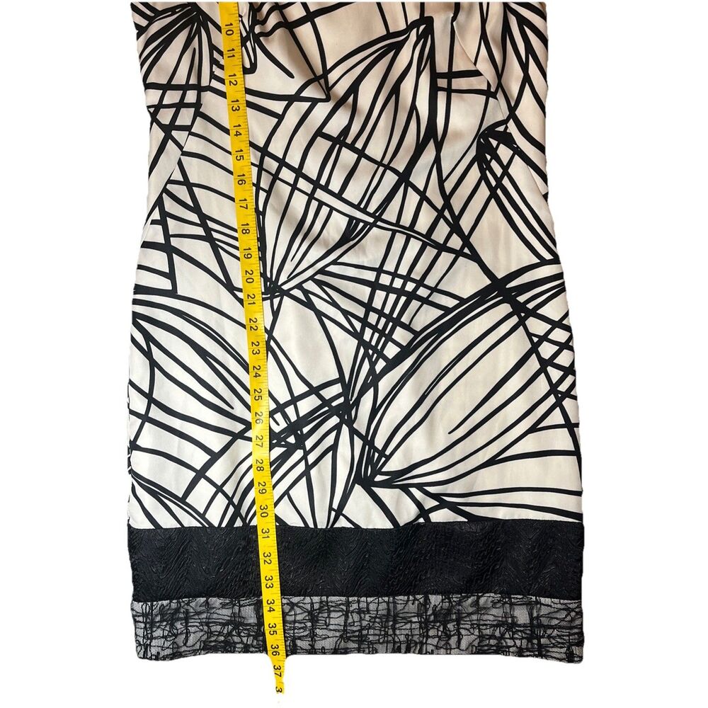 Ann Taylor Geometric Sleeveless Black and White Classic Cocktail  Dress size 8 - Picture 11 of 11